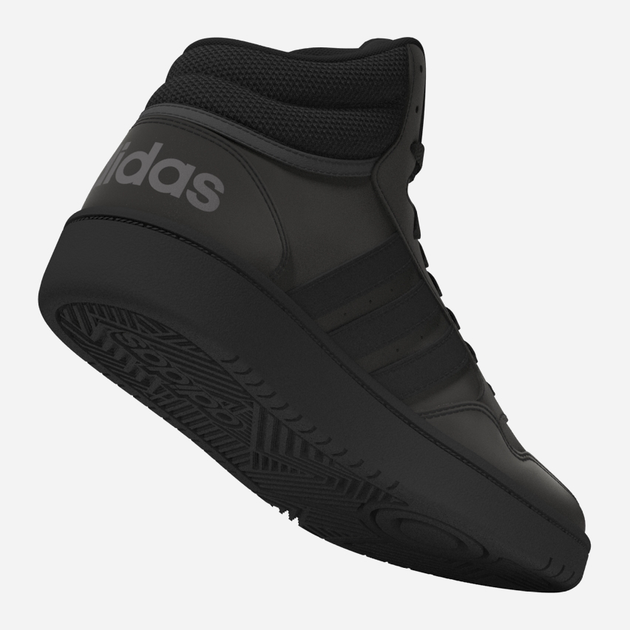 Trzewiki młodzieżowe chłopięce adidas Hoops 3.0 Mid K HR0228 38 (5UK) Czarne - obraz 9