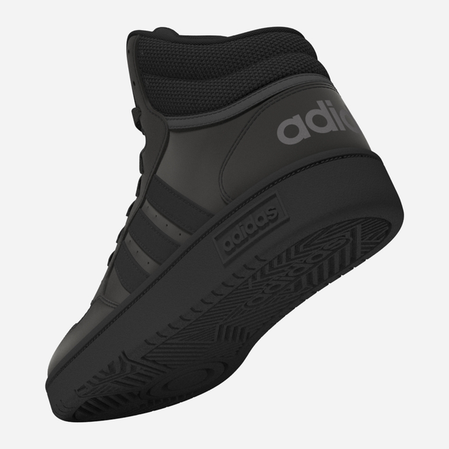 Trzewiki młodzieżowe chłopięce adidas Hoops 3.0 Mid K HR0228 37.5 Czarne (4065415596575) - obraz 11
