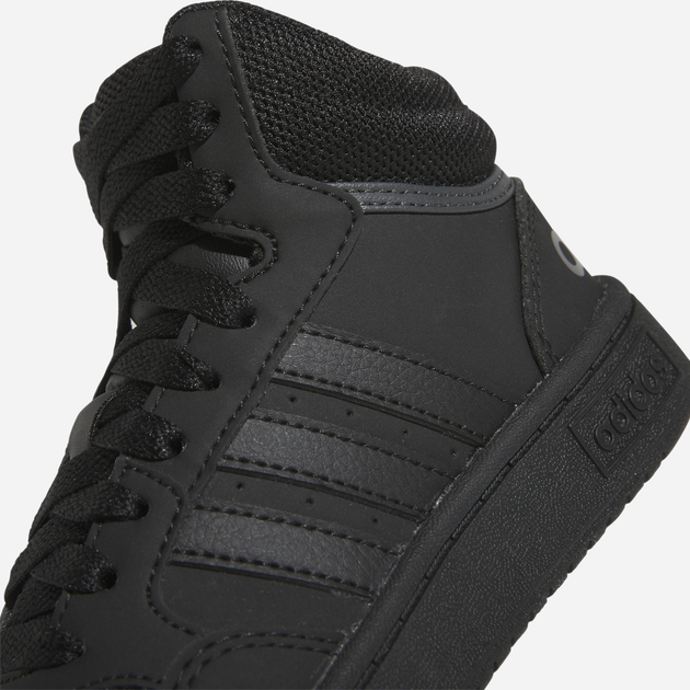 Підліткові черевики для хлопчика adidas Hoops 3.0 Mid K HR0228 39.5 Чорні (4065415592812) - зображення 17