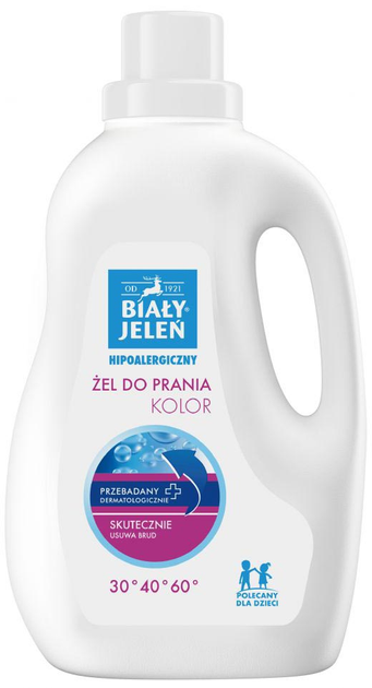 Гель для прання кольорових тканин Biały Jeleń гіпоалергенний 1500 мл (5900133012923) - зображення 1