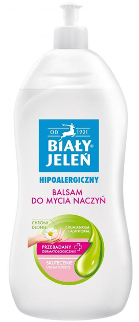 Лосьйон для миття посуду Biały Jeleń гіпоалергенний 1000 мл (5900133006496) - зображення 1