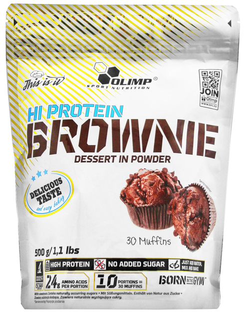 Протеїн Olimp Hi Protein Brownie 500 г Шоколад (5901330064975) - зображення 1