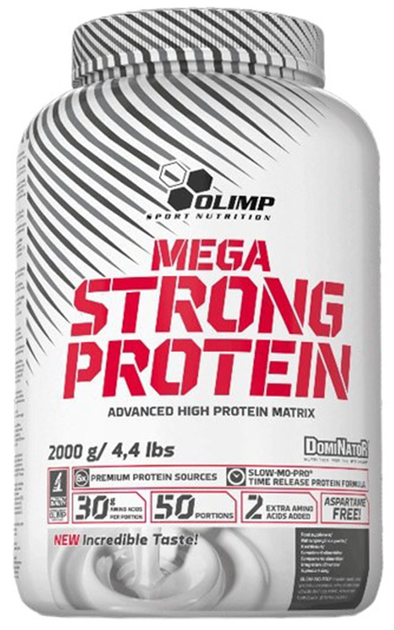 Протеїн Olimp Mega Strong Protein 2 кг Ваніль (5901330063657) - зображення 1