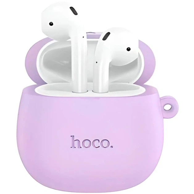 Наушники беспроводные детские HOCO CAT True wireless stereo headset (BT5.3, 35/350mAh, 4h). Lilac - изображение 2
