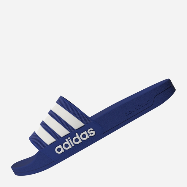 Чоловічі шльопанці для пляжу Adidas Adilette Shower GW1048 46 Сині з білим (4065418273503) - зображення 6