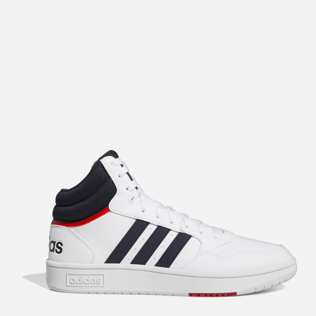 Trzewiki męskie wysokie sznurowane Adidas Hoops 3.0 Mid GY5543 44.5 Białe (4064053694216) - obraz 1