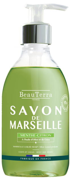 Марсельське рідке мило BeauTerra з м'ятою та лимоном 300 мл (3401360094611) - зображення 1