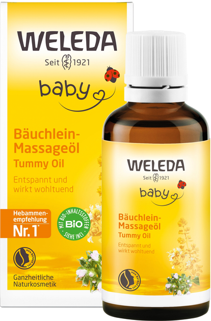 Olejek do masażu przeciw wzdęciom dla niemowląt Weleda Baby Tummy Massage Oil 50 ml (4001638095082) - obraz 2