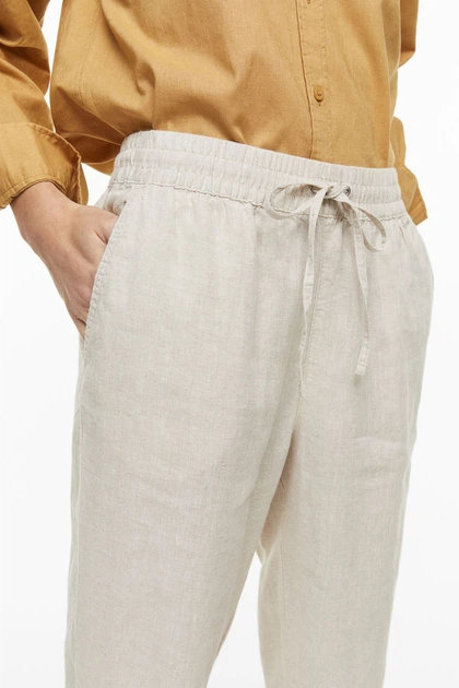 Брюки H&M XXL светло бежевый меланж 1512954891 - Фото 3 Брюки H&M XXL светло бежевый меланж 1512954891 - изображение 3