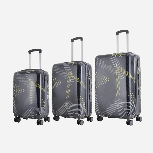 Набір валіз на 4 коліщатках 3 шт Semi Line T5651-0 Чорний (5903563565106) - зображення 1