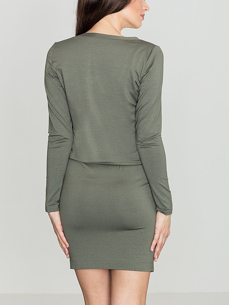 Плаття жіноче Lenitif K334 M Оливково-зелене (5902194326124) - зображення 2