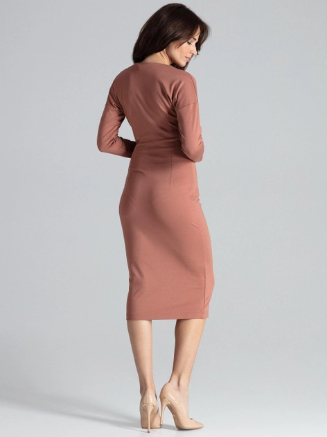 Сукня жіноча Lenitif K477 XL Коричнева (5902194352239) - зображення 2