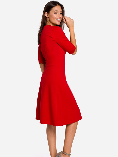Sukienka trapezowa damska Stylove S153 M Czerwona (5903068438349) - obraz 2
