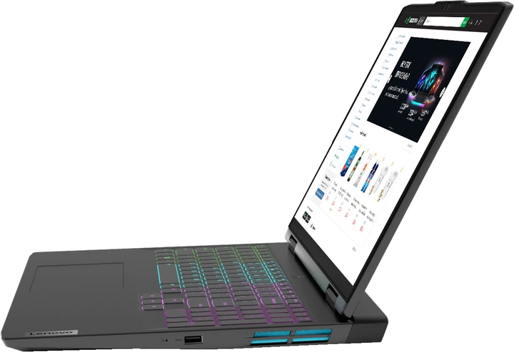 Ноутбук Lenovo IdeaPad Gaming 3 16ARH7 (82SC00AJRA) Onyx Grey / 16" IPS WUXGA+ 165 Гц / AMD Ryzen 5 6600H / RAM 16 ГБ / SSD 1 ТБ / nVidia GeForce RTX 3050 / 4-Zone RGB Підсвітка клавіатури - зображення 5