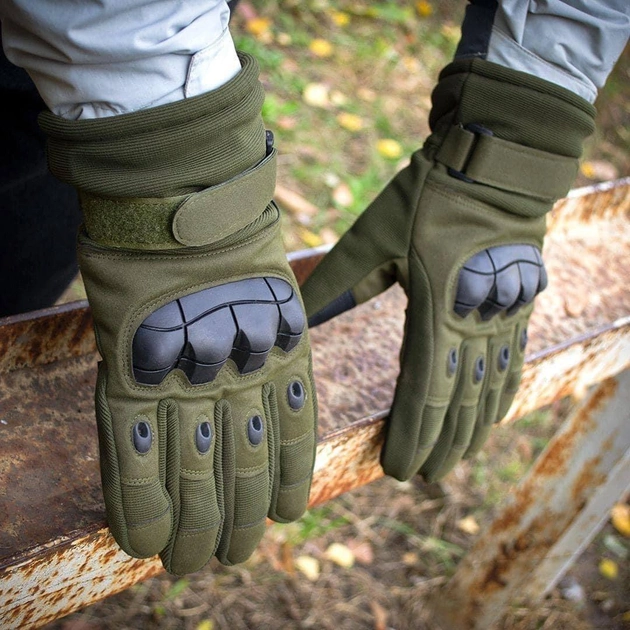 Тактические зимние перчатки для ЗСУ , Армейские зимние перчатки на флисе - изображение 1