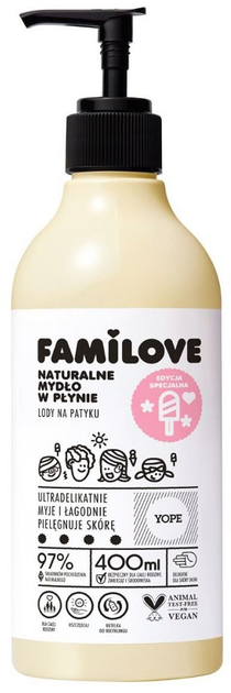 Mydło w płynie Yope Familove Lody na patyku naturalne 400 ml (5903760207601) - obraz 1