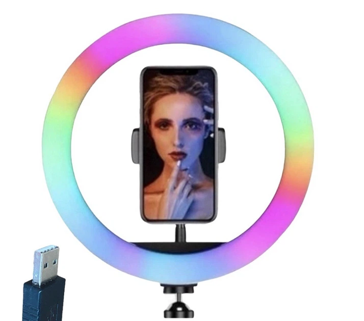 Кольцевая лампа RGB LED MJ36 USB Power Bank (36 см) БЕЗ ШТАТИВА - Фото 1 Кольцевая лампа RGB LED MJ36 USB Power Bank (36 см) БЕЗ ШТАТИВА - изображение 1