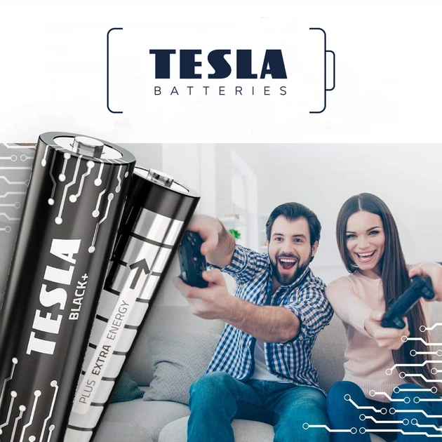 Батарейки Tesla AАA BLACK+ LR03 / BLISTER FOIL 4 шт. - Фото 2 Батарейки Tesla AАA BLACK+ LR03 / BLISTER FOIL 4 шт. - изображение 2
