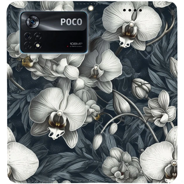 Чохол-книжка BoxFace для Xiaomi Poco X4 Pro 5G Білі орхідеї (51329) - Фото 3 Чохол-книжка BoxFace для Xiaomi Poco X4 Pro 5G Білі орхідеї (51329) - зображення 3
