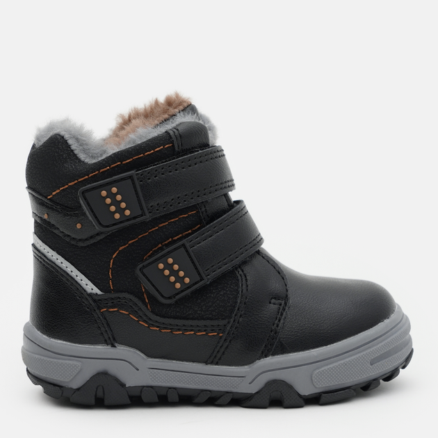 Акція на Дитячі зимові черевики для хлопчика Apawwa GD512 23 Чорні від Rozetka