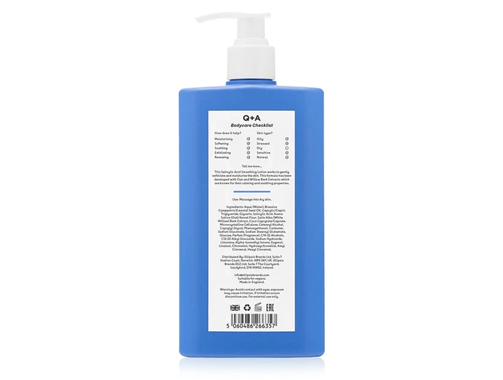 Успокаивающий лосьон для тела с салициловой кислотой Q+A Salicylic Acid Smoothing Lotion, 250мл (5060486266357) - изображение 2