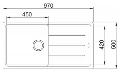 Кухонная мойка FRANKE BASIS BFG 611-97 (114.0363.933) оникс - Фото 2 Кухонная мойка FRANKE BASIS BFG 611-97 (114.0363.933) оникс - изображение 2