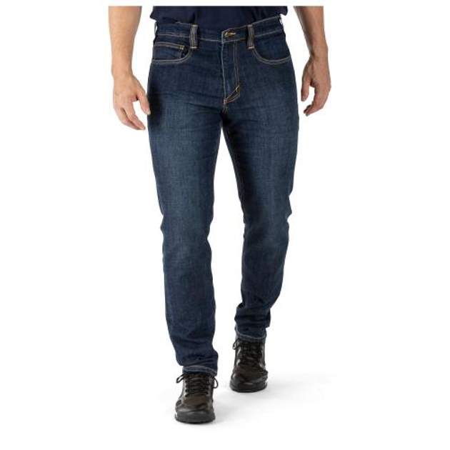 Тактичні джинсові штани 5.11 Defender-Flex Slim Jean Stone Wash Indigo W38/L34 - зображення 1
