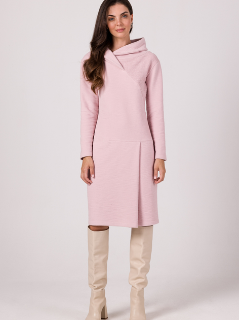 Sukienka tunika damska BeWear B270 S Pudrowo-różowa (5905563718452) - obraz 1