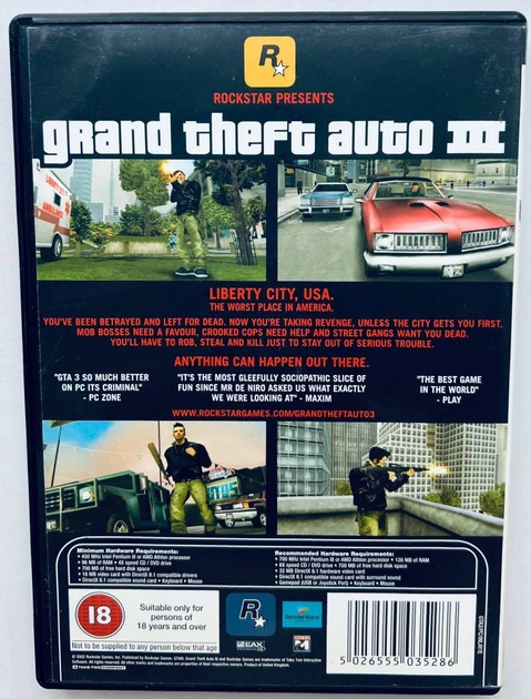 Grand Theft Auto III, Б/У, английская версия - диск для PC - изображение 3