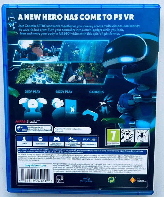 Astro Bot Rescue Mission, Б/У, русская версия - диск для PlayStation 4 - Фото 3 Astro Bot Rescue Mission, Б/У, русская версия - диск для PlayStation 4 - изображение 3