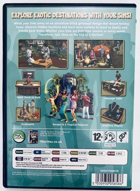 The Sims 2 Bon Voyage Expansion Pack, Б/У, английская версия - диск для PC - Фото 2 The Sims 2 Bon Voyage Expansion Pack, Б/У, английская версия - диск для PC - изображение 2