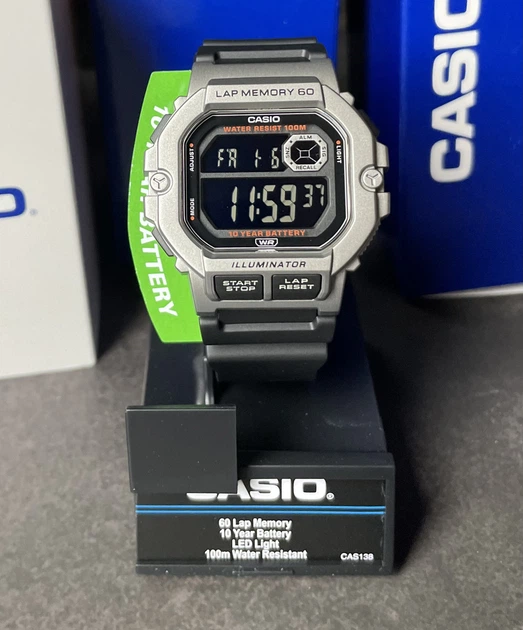 Часы спортивные Casio WS-1400H-1B illuminator lap memory 10ATM - изображение 4