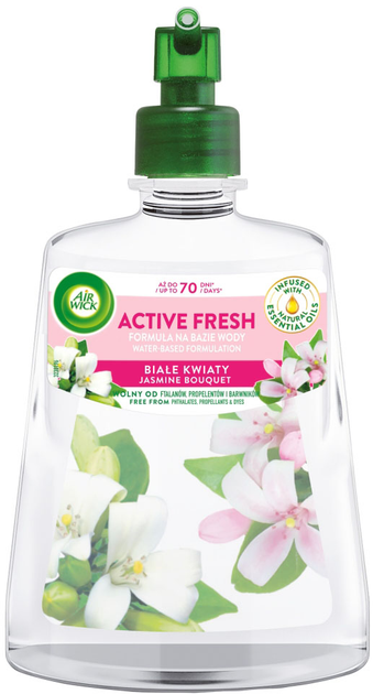 Wkład do automatycznego odświeżacza powietrza Air Wick Active Fresh Białe Kwiaty 228 ml (5908252010042) - obraz 1