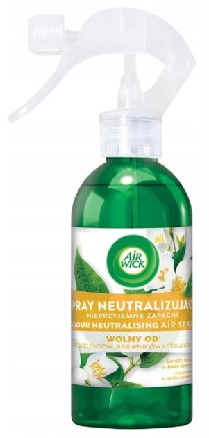 Spray Air Wick neutralizujący nieprzyjemne zapachy Świeża Rosa & Biały Jaśmin 237 ml (5908252004768) - obraz 1
