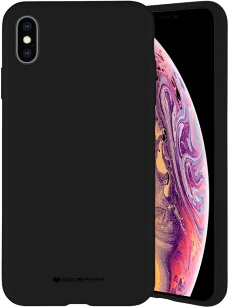 Etui Mercury Silicone do Apple iPhone 7/8/SE 2020/SE 2022 Black (8809745644928) - obraz 1