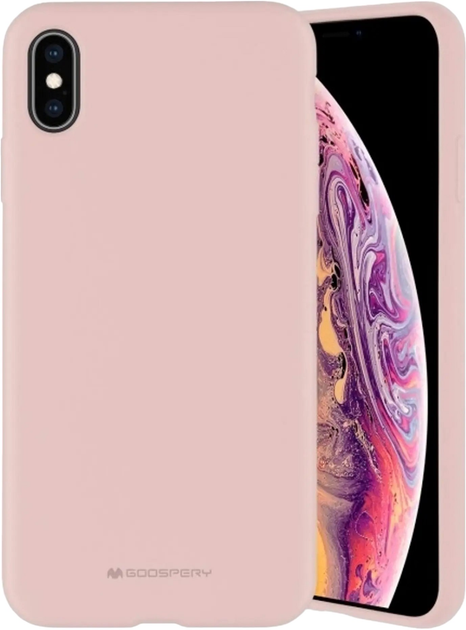 Etui Mercury Silicone do Apple iPhone X/Xs Pink Sand (8809745645062) - obraz 1