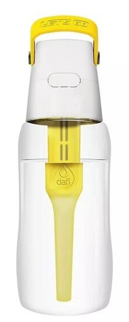 Butelka na wodę Dafi Solid 500 ml z wkladem filtrującym Żółty (5902884108184) - obraz 1