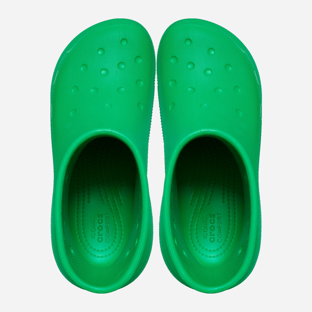 Жіночі гумові чоботи низькі Crocs Classic Crush Rain Boot CR207946-GRGR 37-38 (M5/W7 ) 23 см Зелені (196265157181) - зображення 5
