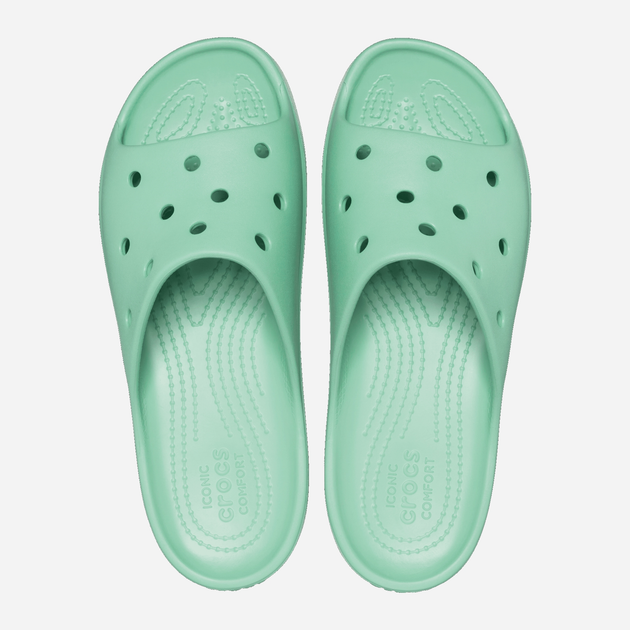 Klapki damskie Crocs Classic Platform Slide W CR208180-JAST 38-39 (W8) 24 cm Miętowe (196265242160) - obraz 4