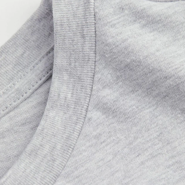 Футболка хлопковая длинная мужская H&M 1036336_смаил M Серая (KZ2000001455081) - изображение 2