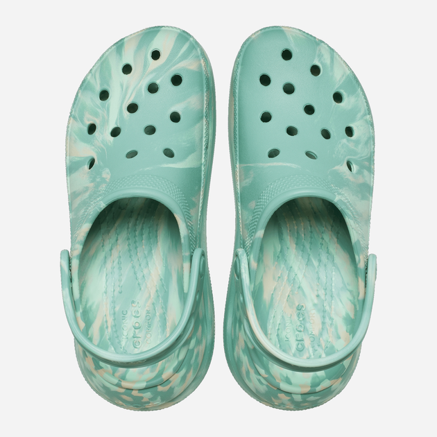 Chodaki damskie Crocs Classic Crush Marbled Clog W CR208265-JSMT 37-38 (M5/W7) 23 cm Miętowe (196265320462) - obraz 4