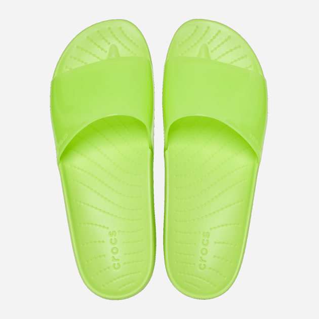 Жіночі шльопанці Crocs Splash Shine Slide CR208538-LMDE 37-38 (W7) 23 см Зелені (196265325887) - зображення 5