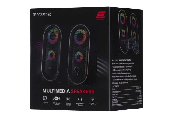 Акустическая система 2e pcs234 rgb Black 2e-pcs234bk - изображение 5