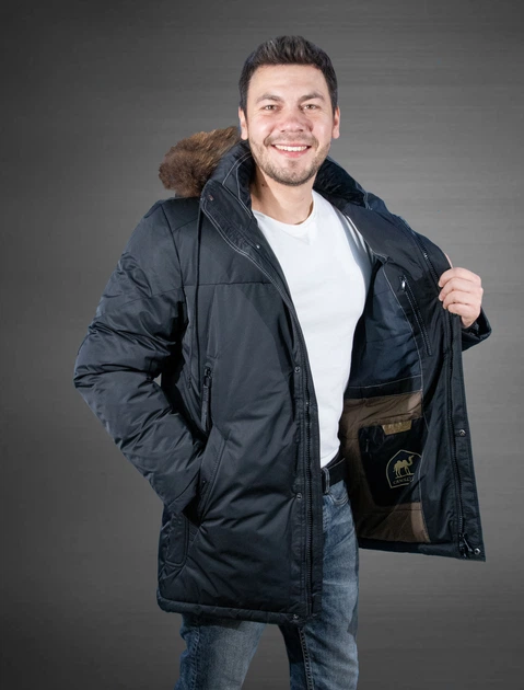 海男 Куртка мужская зимняя Saz , Темно-синий,5XL – Брендовая одежда