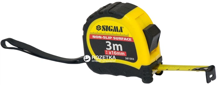 Рулетка shiftlock 3 м х 16 мм Sigma (3815031) - зображення 2