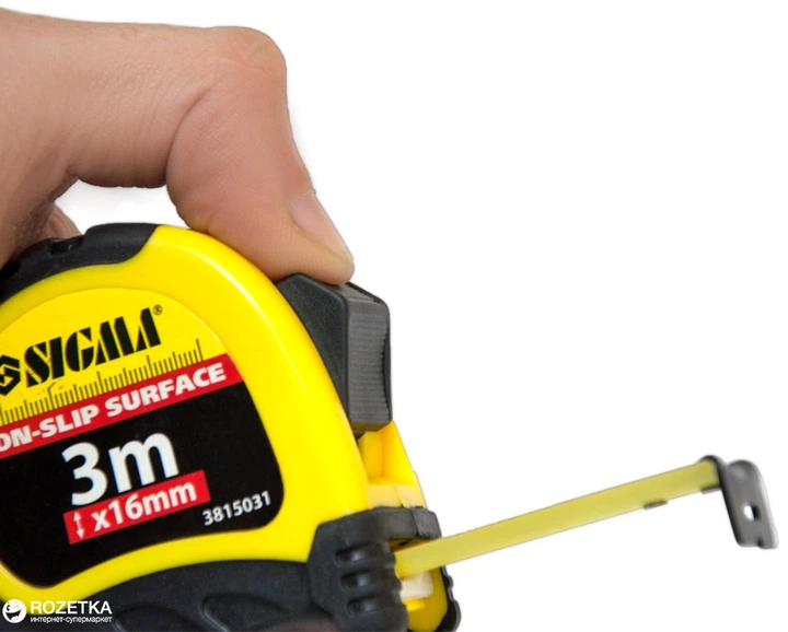 Рулетка shiftlock 3 м х 16 мм Sigma (3815031) - зображення 4