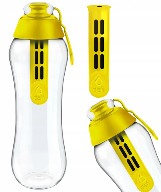 Пляшка для води Dafi Soft 500 мл з фільтром Жовта (5902884102267) - зображення 2