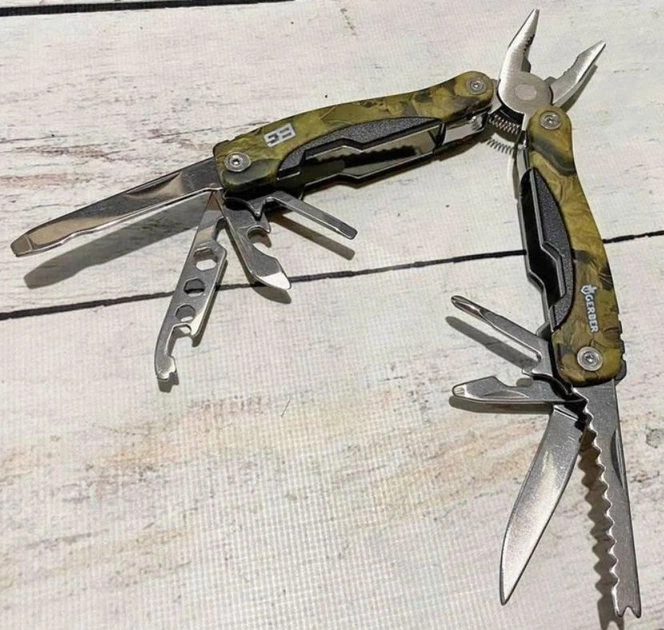 Мультитул плоскогубцы многофункциональный мультиинструмент Gerber 8812 универсальный набор инструментов нож раскладной - изображение 3