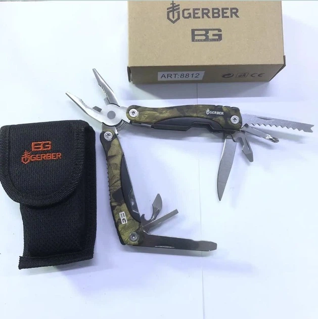 Мультитул плоскогубцы многофункциональный мультиинструмент Gerber 8812 универсальный набор инструментов нож раскладной - изображение 6