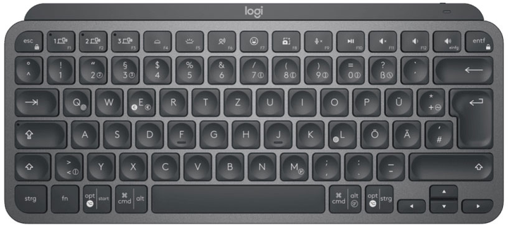 Zestaw bezprzewodowy Logitech MX Keys Mini RF Wireless + Bluetooth Grafitowy (920-011054) - obraz 4